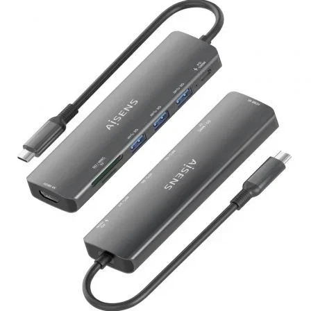Aisens USB-C Dock 7 en 1 ASUC-7P025-GR Gris
